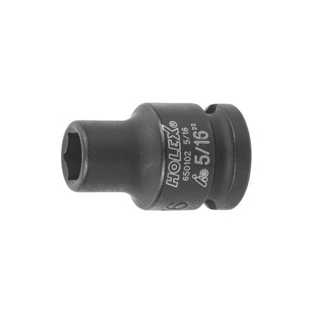 Holex Impact Socket, 3/8 inch Drive, 6 pt, 5/16 inch 650102 5/16